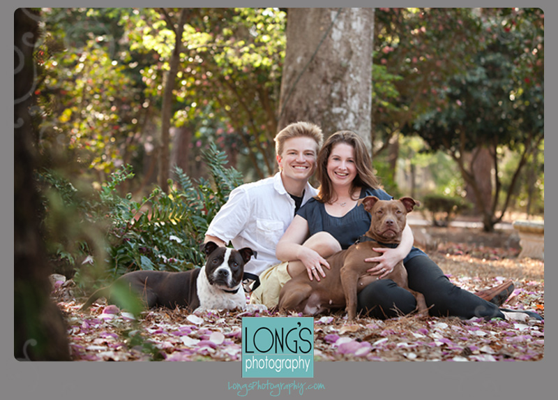 Family portraits with dogs in Tallahassee