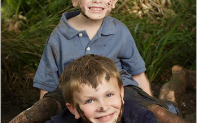 Thatcher & Ethan… and MUD!